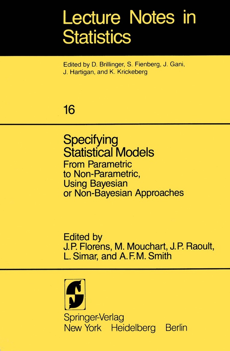 J.P. Florens, M. Mouchart, J.P. Raoult, L. Simar, A.F.M. Smith, J. P. Florens, J. P. Raoult, A. F. M. Smith - Specifying Statistical Models, Häftad