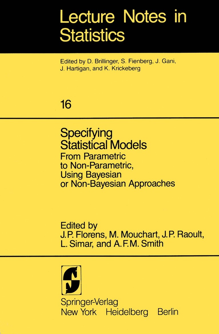 Specifying Statistical Models 1