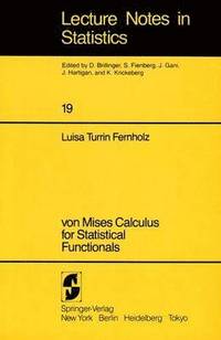 bokomslag von Mises Calculus For Statistical Functionals
