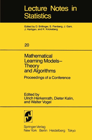 U. Herkenrath, D. Kalin, W. Vogel - Mathematical Learning Models — Theory and Algorithms, Häftad