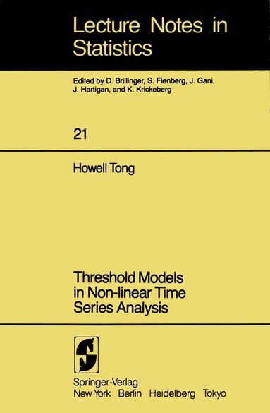 bokomslag Threshold Models in Non-linear Time Series Analysis