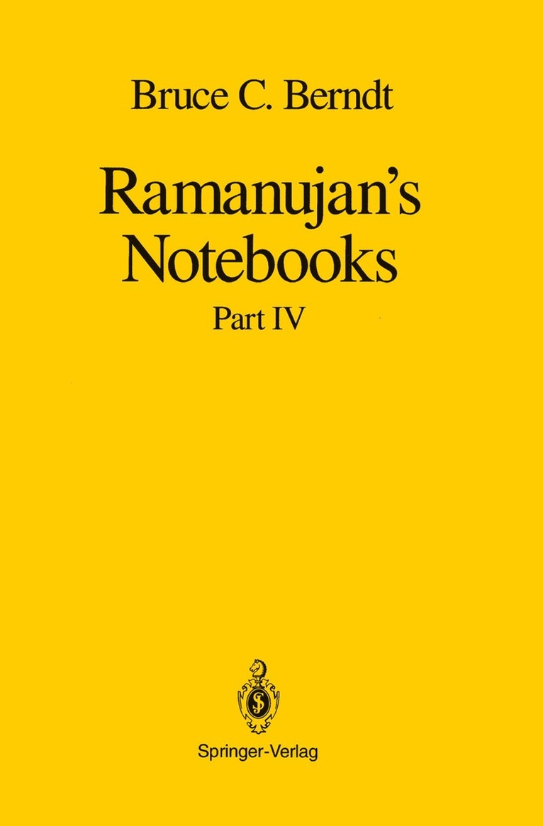 Ramanujans Notebooks 1