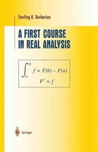 bokomslag A First Course in Real Analysis