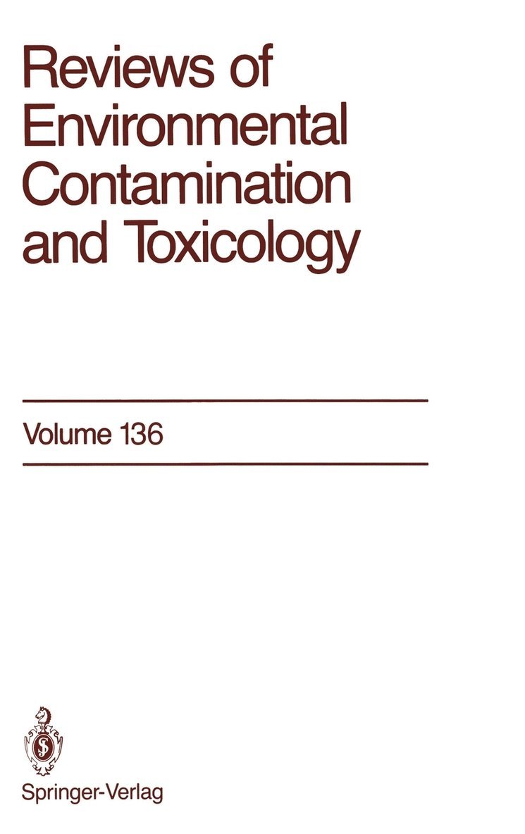 George W. Ware, George W Ware - Reviews of Environmental Contamination and Toxicology, Inbunden