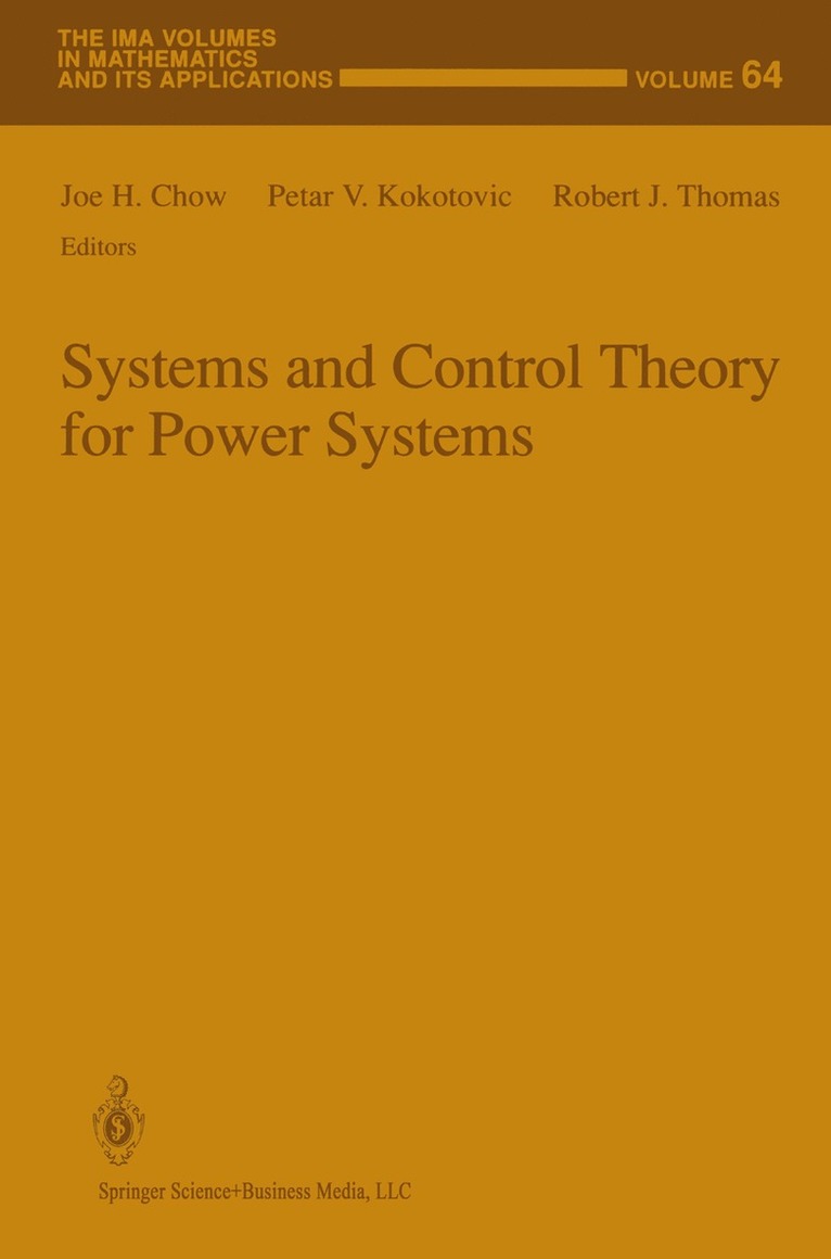 Systems and Control Theory For Power Systems 1