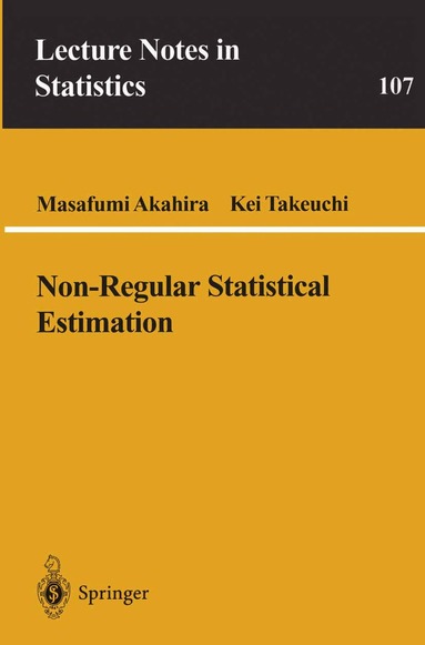 Masafumi Akahira, Kei Takeuchi - Non-Regular Statistical Estimation, Häftad