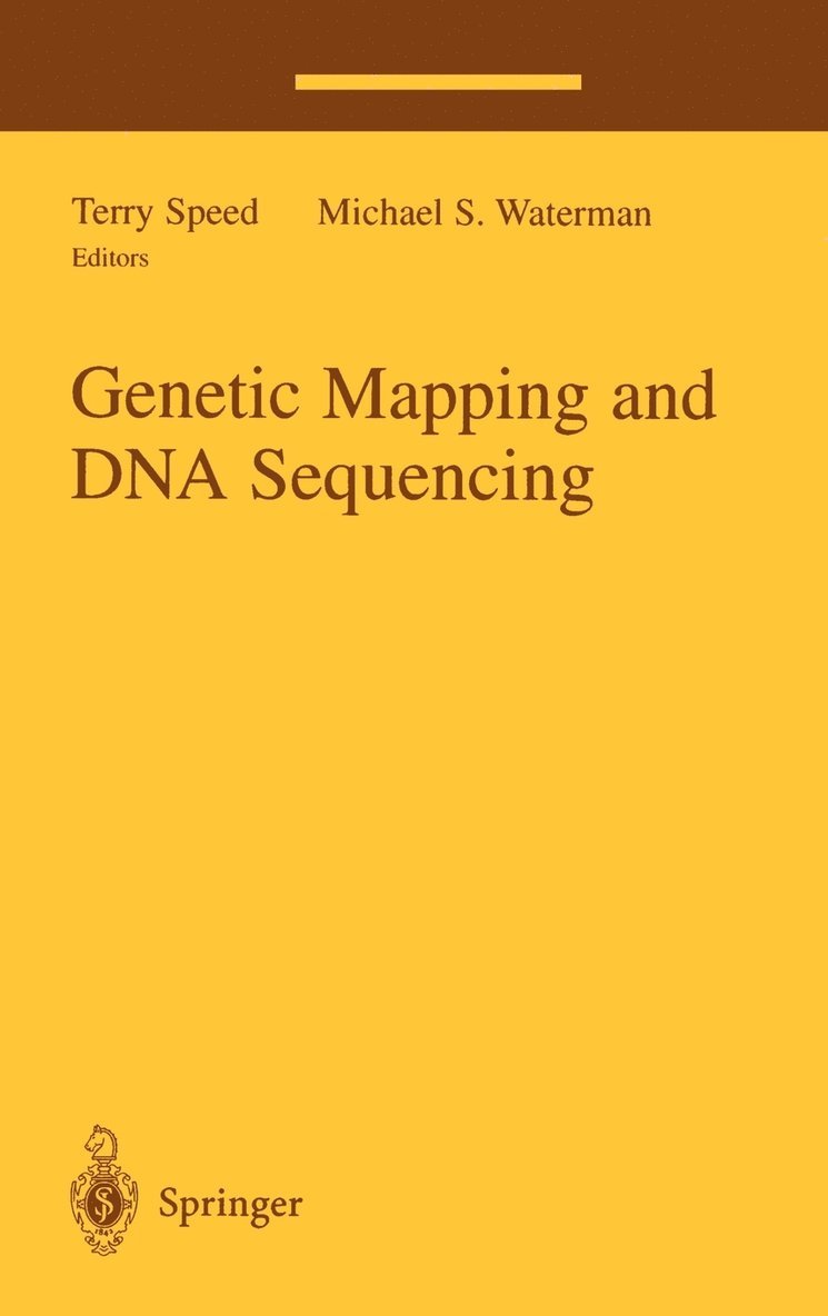 T. P. Speed, Terry Speed, Michael Waterman - Genetic Mapping and DNA Sequencing, Inbunden
