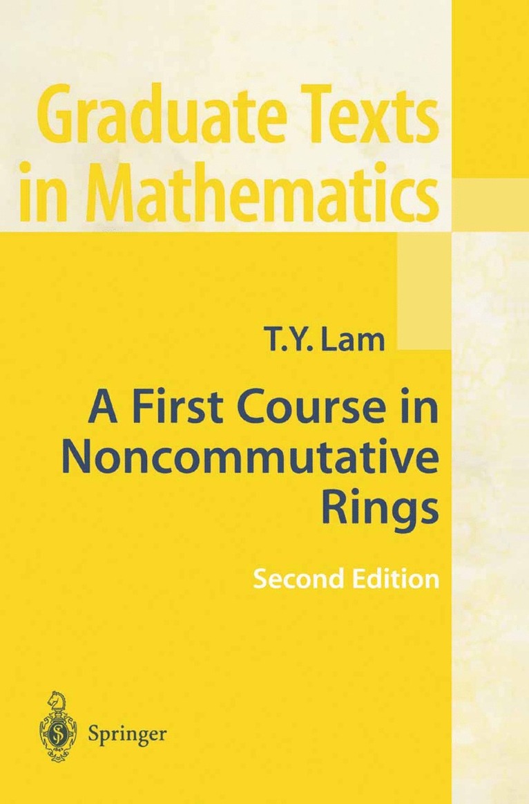 Tsit-Yuen Lam, T. Y. Lam, Tsi-Yuen Lam - First Course in Noncommutative Rings, Häftad