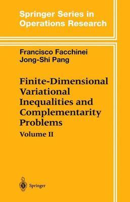 bokomslag Finite-Dimensional Variational Inequalities and Complementarity Problems