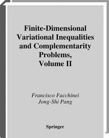 bokomslag Finite-Dimensional Variational Inequalities and Complementarity Problems