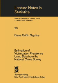 bokomslag Estimation of Victimization Prevalence Using Data from the National Crime Survey