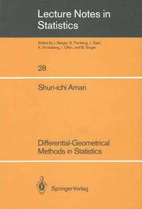 bokomslag Differential-Geometrical Methods in Statistics