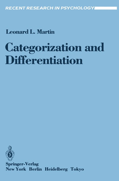 Leonard L. Martin - Categorization and Differentiation, Häftad