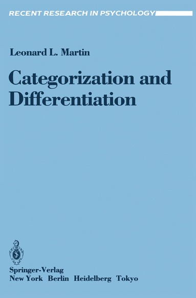 bokomslag Categorization and Differentiation