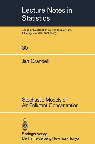 bokomslag Stochastic Models of Air Pollutant Concentration