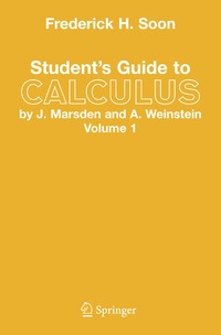 bokomslag Student's Guide to Calculus by J. Marsden and A. Weinstein