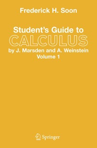 bokomslag Students Guide to Calculus by J. Marsden and A. Weinstein