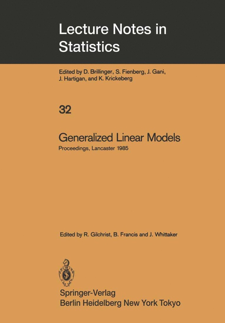 Robert Gilchrist, Brian Francis, Joe Whittaker - Generalized Linear Models, Häftad