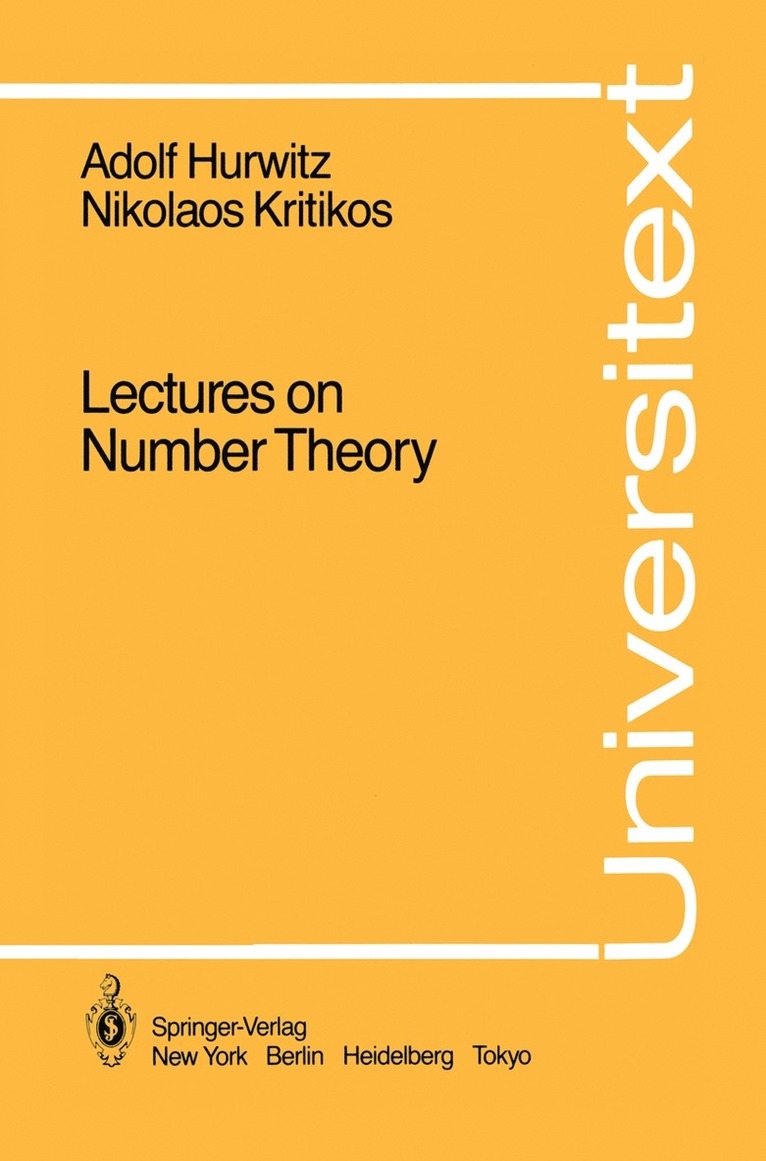 Lectures on Number Theory 1