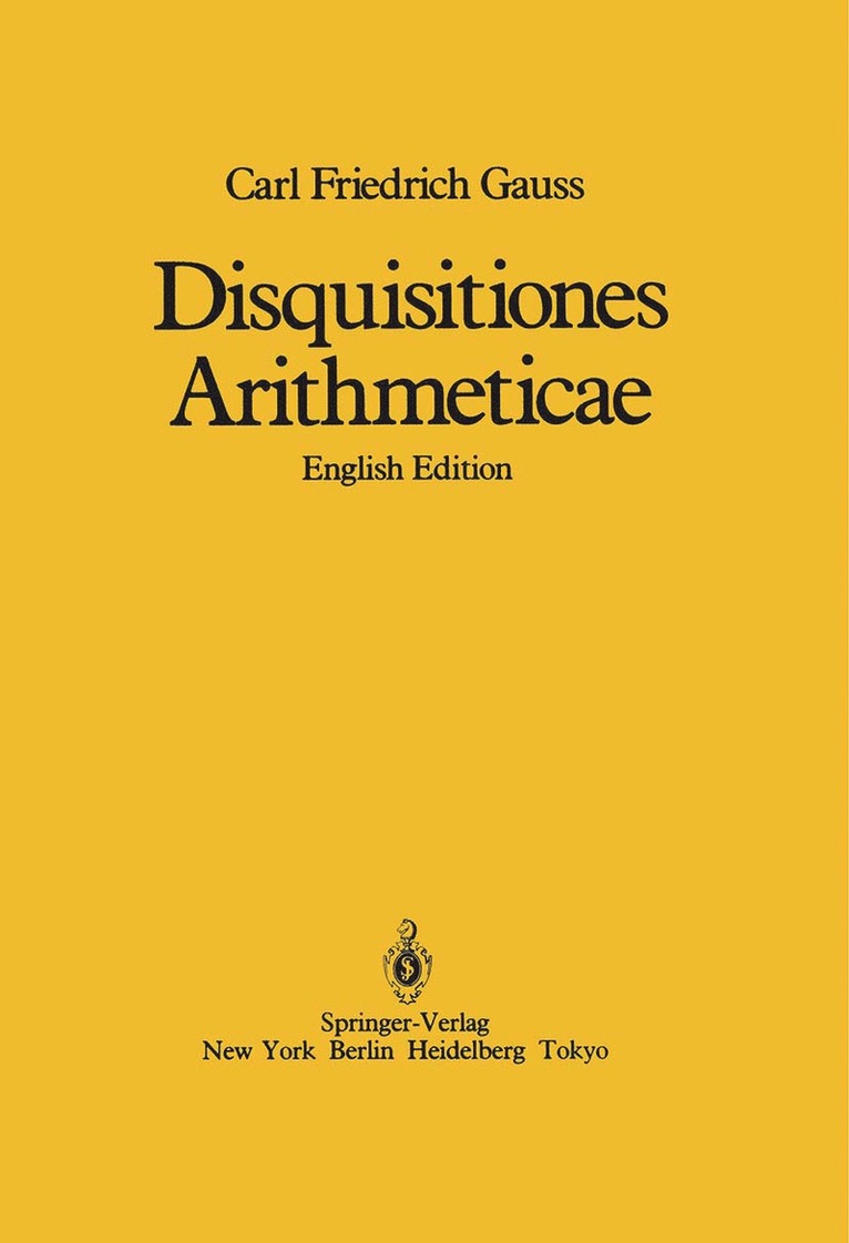 Disquisitiones Arithmeticae 1