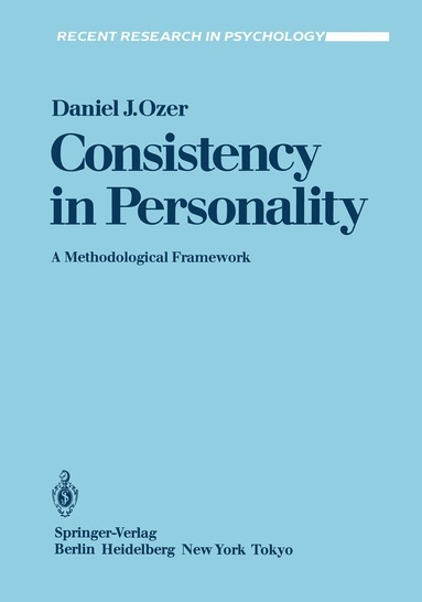 Daniel J. Ozer - Consistency in Personality, Häftad