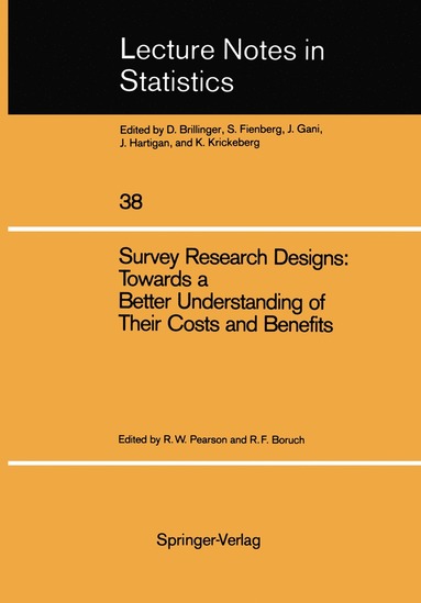 bokomslag Survey Research Designs: Towards a Better Understanding of Their Costs and Benefits