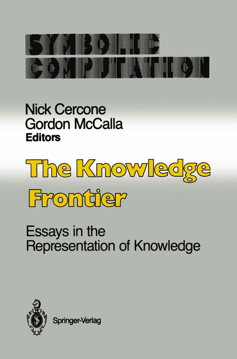 Nick Cercone, Gordon McCalla, N. J. Cercone, G. Maccalla - Knowledge Frontier, Inbunden