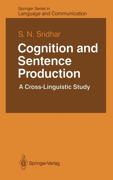 bokomslag Cognition and Sentence Production