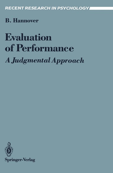 Bettina Hannover - Evaluation of Performance, Häftad