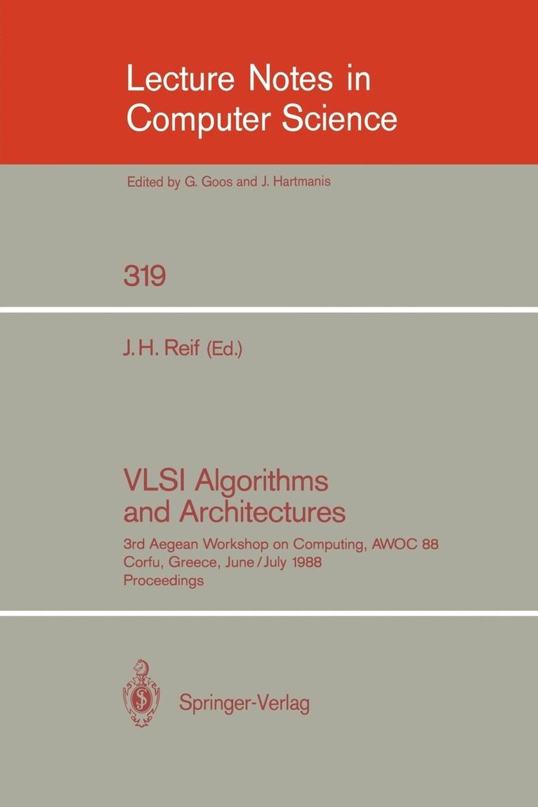 John H. Reif - VLSI Algorithms and Architectures, Häftad