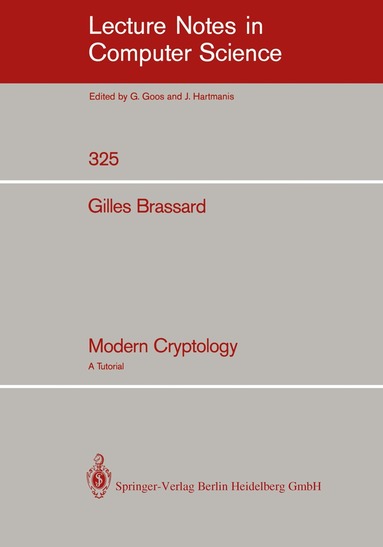 Gilles Brassard - Modern Cryptology, Häftad