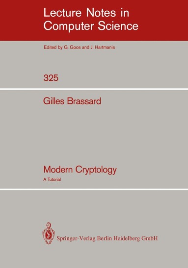 bokomslag Modern Cryptology