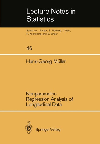 Hans-Georg Müller - Nonparametric Regression Analysis of Longitudinal Data, Häftad