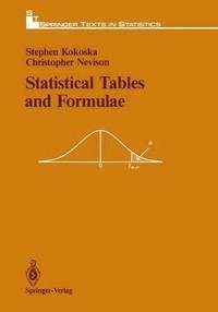 bokomslag Statistical Tables and Formulae