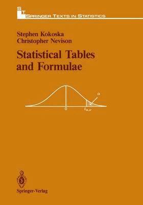 Statistical Tables and Formulae 1