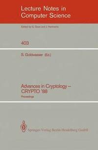 bokomslag Advances in Cryptology - CRYPTO '88