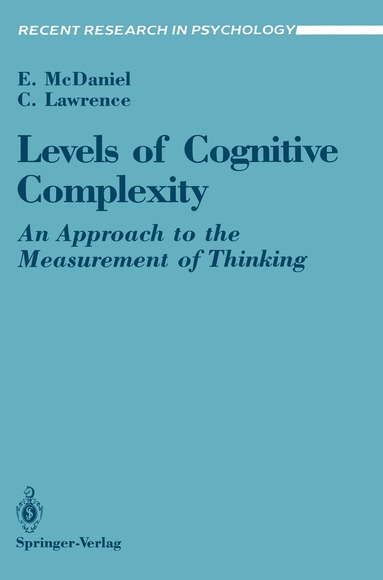 Ernest McDaniel, Chris Lawrence - Levels of Cognitive Complexity, Häftad