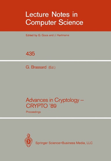 bokomslag Advances in Cryptology - CRYPTO '89