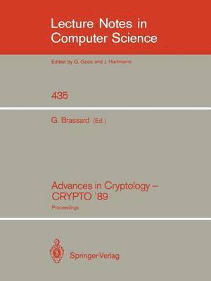 Advances in Cryptology - CRYPTO '89 1