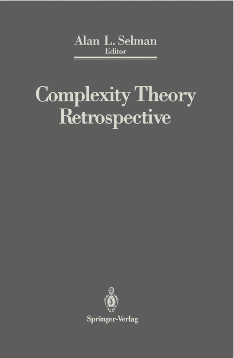 Alan L. Selman - Complexity Theory Retrospective, Inbunden