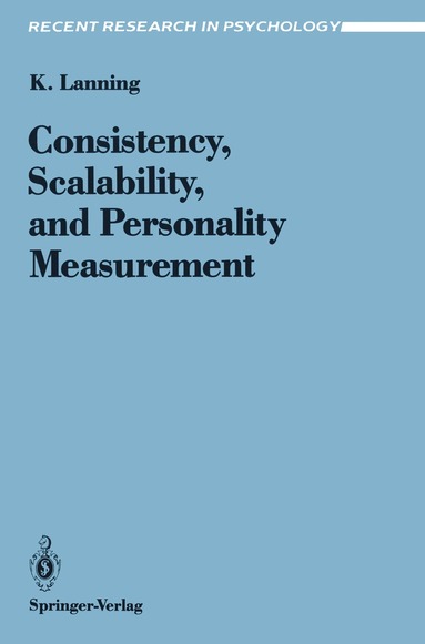 Kevin Lanning - Consistency, Scalability, and Personality Measurement, Häftad