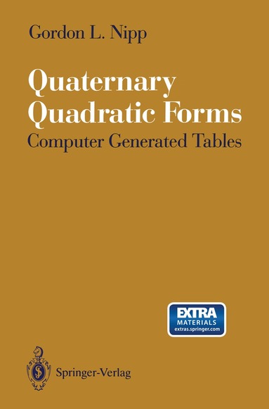 Gordon L. Nipp - Quaternary Quadratic Forms, Häftad