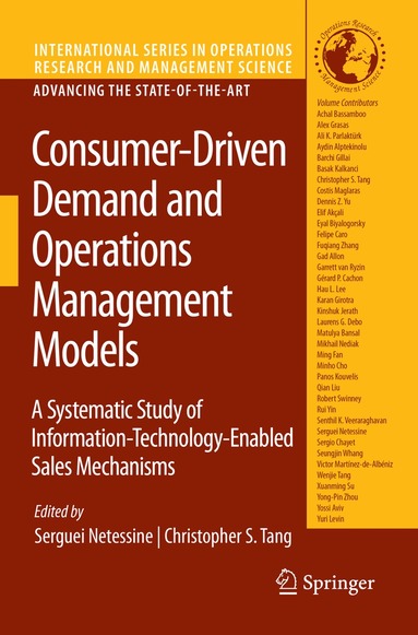 Serguei Netessine, Christopher S. Tang - Consumer-Driven Demand and Operations Management Models, Inbunden