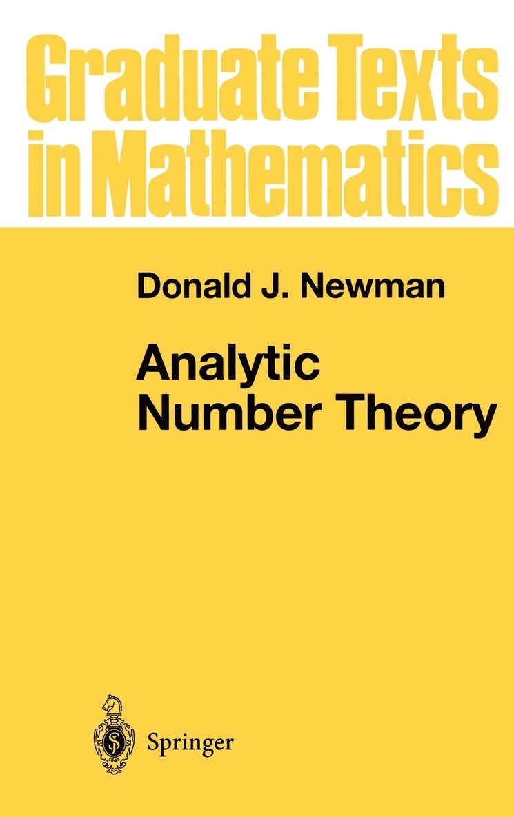 Donald J. Newman - Analytic Number Theory, Inbunden