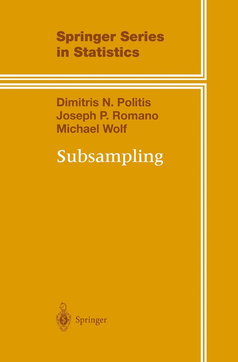 Dimitris N. Politis, Joseph P. Romano, Michael Wolf, D. N. Politis - Subsampling, Inbunden