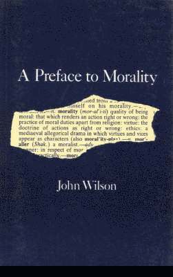 bokomslag A Preface to Morality