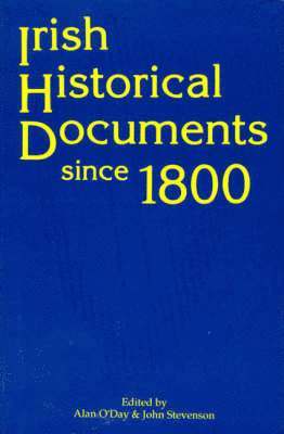 bokomslag Irish Historical Documents Since 1800