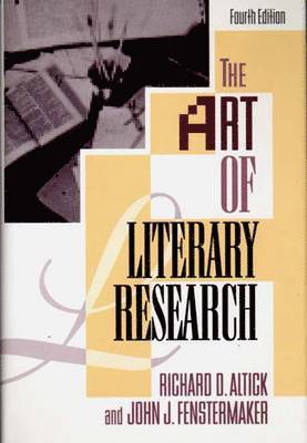 bokomslag The Art of Literary Research