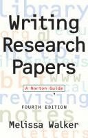 Melissa Walker - Writing Research Papers, Häftad