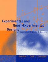 bokomslag Experimental and Quasi-Experimental Designs for Generalized Causal Inference